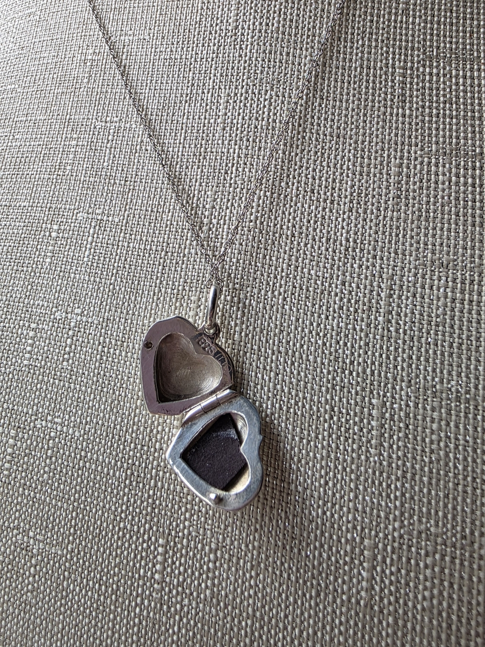 Vintage 925 Sterling Silver Ornate Puffy Heart Pendant Necklace 18” - Picture 11 of 14